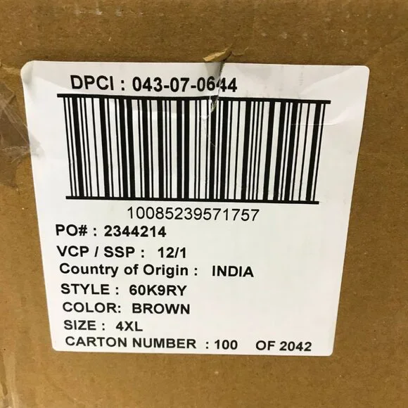 | Set of 12 Goodfellow & Co Mens 4XL Brown Short Sleeve Crew Neck T-Shirt Stripe - Picture 8 of 12